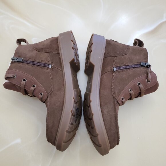 UGG Kids Chelham Weather Boot Walnut Suede Size 3 - Picture 5 of 12